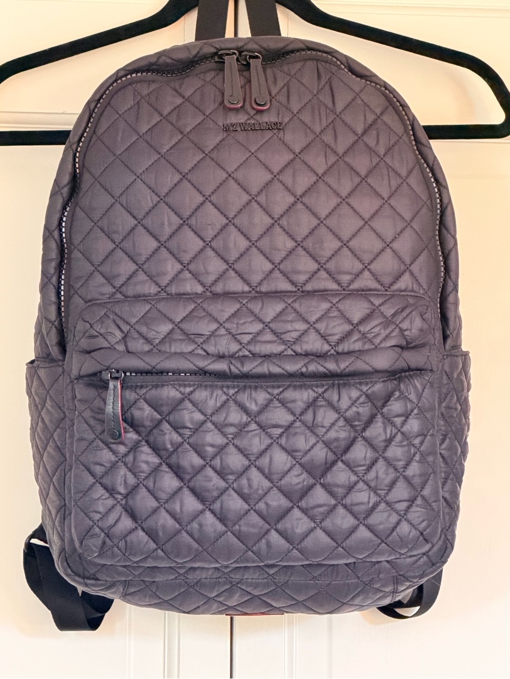 EUC MZ Wallace Quilted Metro “Matte Black”(matte black metal trim) Backpack